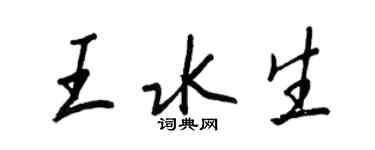 王正良王水生行書個性簽名怎么寫