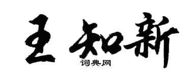 胡問遂王知新行書個性簽名怎么寫