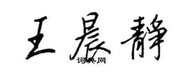 王正良王晨靜行書個性簽名怎么寫