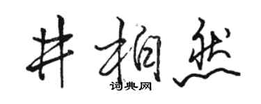 駱恆光井柏然行書個性簽名怎么寫