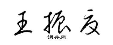 梁錦英王振夏草書個性簽名怎么寫