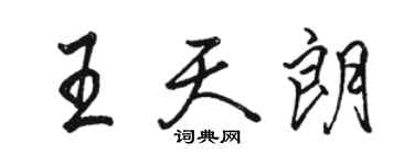 駱恆光王天朗行書個性簽名怎么寫