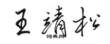 駱恆光王靖松行書個性簽名怎么寫