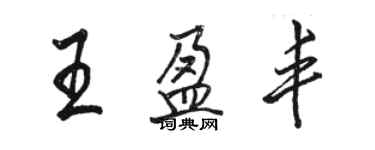 駱恆光王盈豐行書個性簽名怎么寫