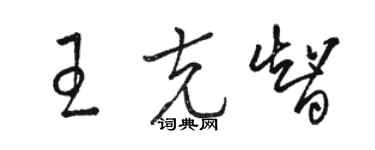 駱恆光王克智草書個性簽名怎么寫