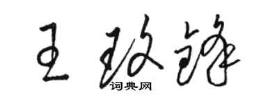 駱恆光王玫鋒草書個性簽名怎么寫