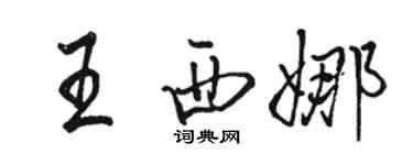 駱恆光王西娜行書個性簽名怎么寫