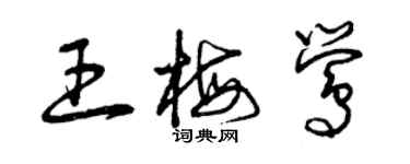 曾慶福王梅鶯草書個性簽名怎么寫