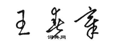 駱恆光王春章草書個性簽名怎么寫