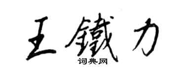 王正良王鐵力行書個性簽名怎么寫