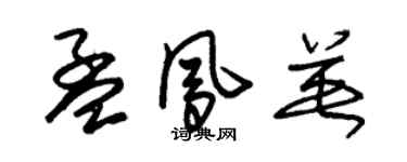 朱錫榮孟鳳英草書個性簽名怎么寫