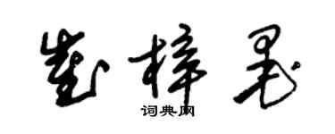 朱錫榮崔梓墨草書個性簽名怎么寫