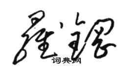 駱恆光羅鋼草書個性簽名怎么寫