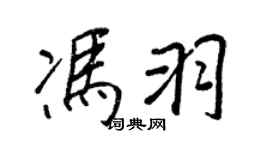 王正良馮羽行書個性簽名怎么寫