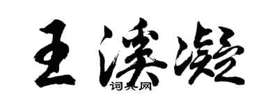 胡問遂王溪凝行書個性簽名怎么寫