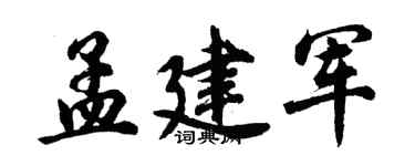 胡問遂孟建軍行書個性簽名怎么寫