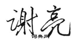駱恆光謝亮行書個性簽名怎么寫