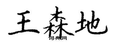丁謙王森地楷書個性簽名怎么寫