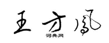 梁錦英王方鳳草書個性簽名怎么寫