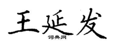 丁謙王延發楷書個性簽名怎么寫