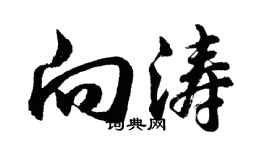 胡問遂向濤行書個性簽名怎么寫