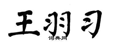 翁闓運王羽習楷書個性簽名怎么寫