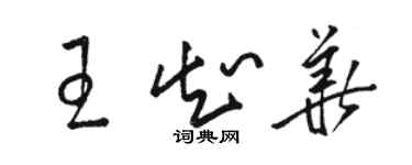 駱恆光王知華草書個性簽名怎么寫