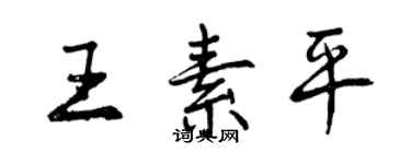 曾慶福王素平行書個性簽名怎么寫