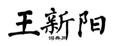 翁闓運王新陽楷書個性簽名怎么寫