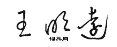 駱恆光王明遠草書個性簽名怎么寫