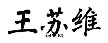 翁闓運王蘇維楷書個性簽名怎么寫