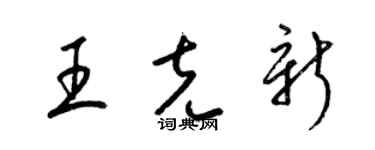 梁錦英王克新草書個性簽名怎么寫