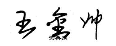 朱錫榮王金帥草書個性簽名怎么寫