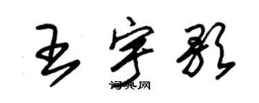 朱錫榮王宇歌草書個性簽名怎么寫