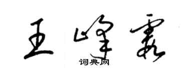 梁錦英王峰霞草書個性簽名怎么寫
