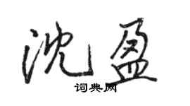 駱恆光沈盈行書個性簽名怎么寫