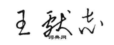 駱恆光王獻志草書個性簽名怎么寫