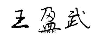 曾慶福王盈武行書個性簽名怎么寫