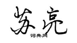 曾慶福蘇亮行書個性簽名怎么寫