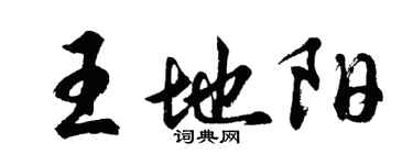 胡問遂王地陽行書個性簽名怎么寫