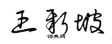 曾慶福王新坡草書個性簽名怎么寫