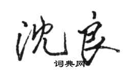 駱恆光沈良行書個性簽名怎么寫