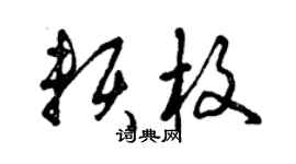 曾慶福賴枚草書個性簽名怎么寫