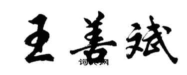 胡問遂王善斌行書個性簽名怎么寫