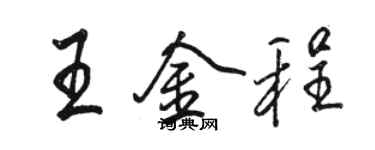 駱恆光王金程行書個性簽名怎么寫