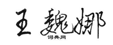 駱恆光王魏娜行書個性簽名怎么寫