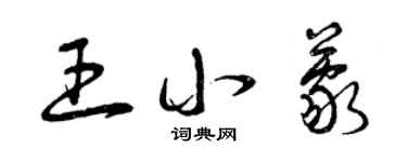 曾慶福王小蒙草書個性簽名怎么寫