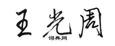 駱恆光王光周行書個性簽名怎么寫