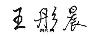 駱恆光王彤晨行書個性簽名怎么寫