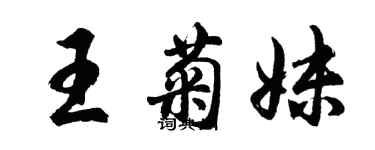 胡問遂王菊妹行書個性簽名怎么寫